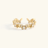 Lunaria Butterfly Ring