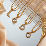 Elaria Letter Initial Diamond Necklace