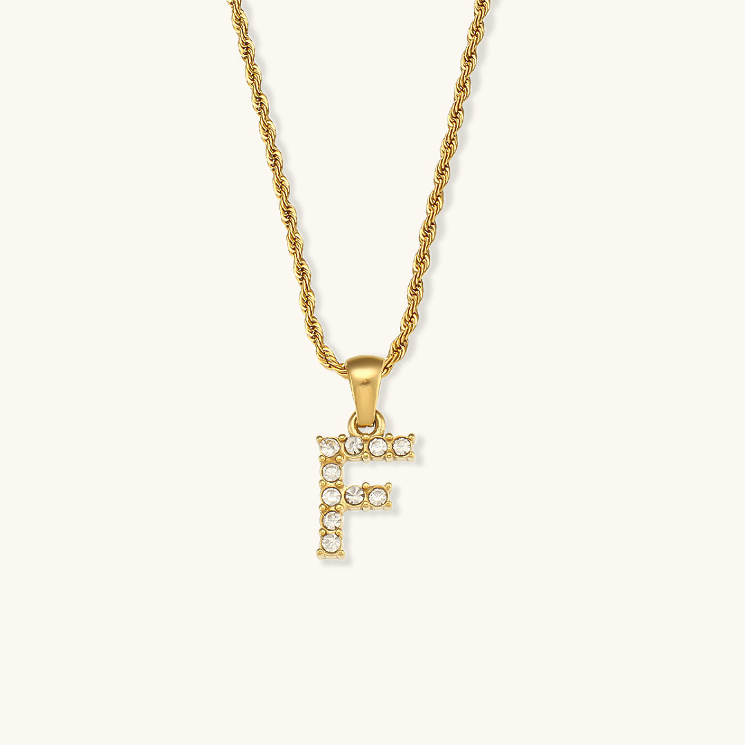 Elaria Letter Initial Diamond Necklace