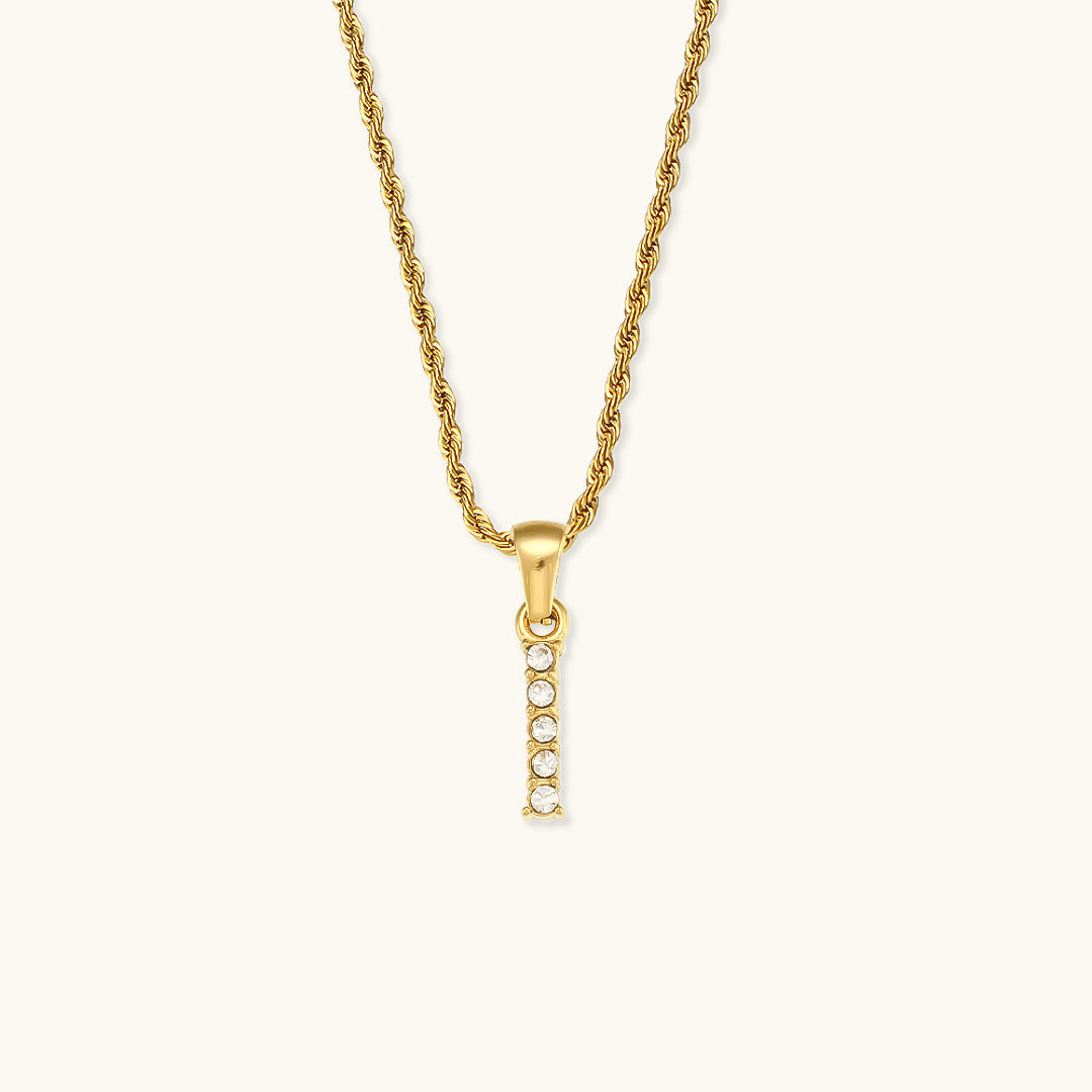 Elaria Letter Initial Diamond Necklace
