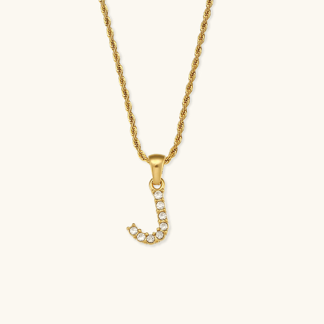 Elaria Letter Initial Diamond Necklace