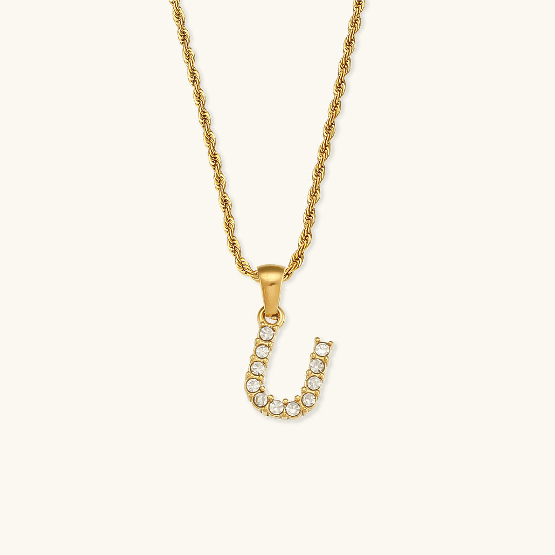 Elaria Letter Initial Diamond Necklace